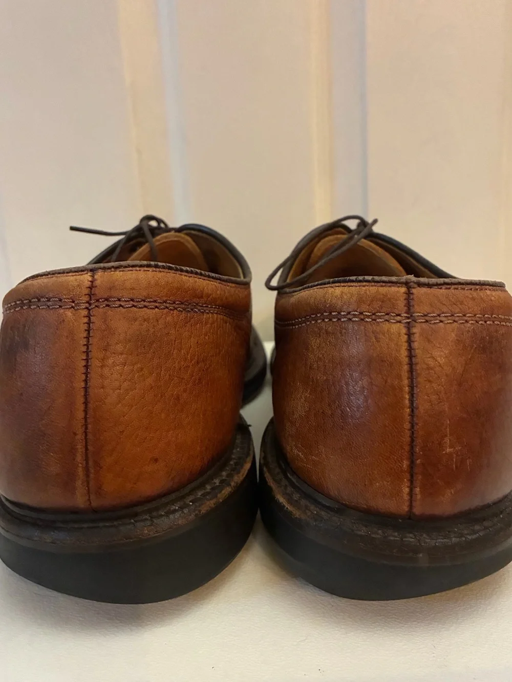 Allen Edmonds Becker Brown Leather Captoe Dress Shoes Size 11.5 Made In USA